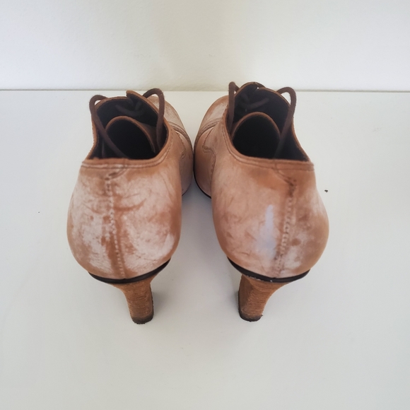 Matisse lace up Oxford bootie shoes distressed tan - Picture 3 of 6